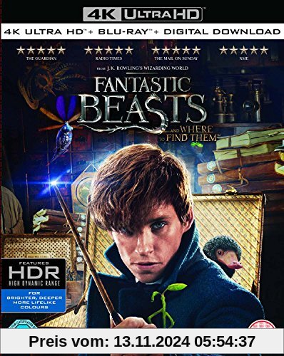 Fantastic Beasts and Where To Find Them (+ Digital Download) [4K UHD] [2016] [Blu-ray] UK-Import, Sprache-Englisch