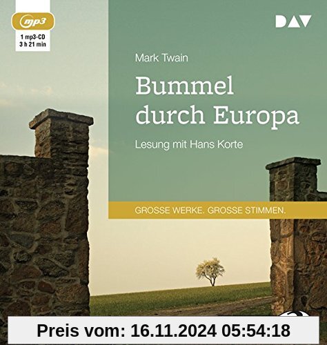 Bummel durch Europa: Lesung mit Hans Korte (1 mp3-CD)