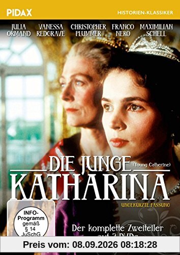 Die junge Katharina (Young Catherine) / Der komplette, ungekürzte Historien-Zweiteiler mit Maximilian Schell, Franco Nero, Julia Ormond und Vanessa Redgrave (Pidax Historien-Klassiker) [2 DVDs]