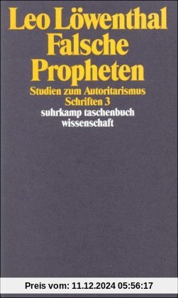 Schriften. 5 Bände: Band 3: Falsche Propheten: BD 3 (suhrkamp taschenbuch wissenschaft)