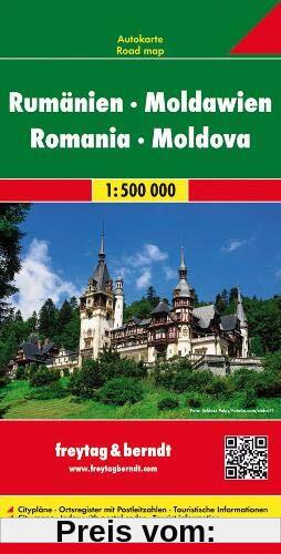 Rumänien - Moldawien, Autokarte 1:500.000, freytag & berndt Auto + Freizeitkarten