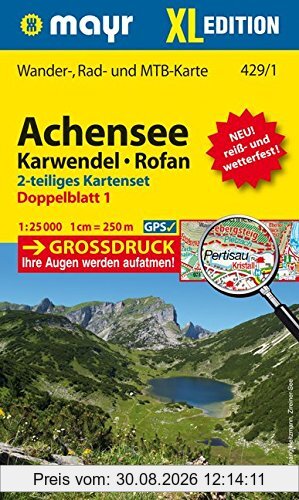 Achensee - Karwendel - Rofan XL (2-Karten-Set): Wander-, Rad- und Mountainbikekarte. GPS-genau. 1:25000 (Mayr Wanderkarten)