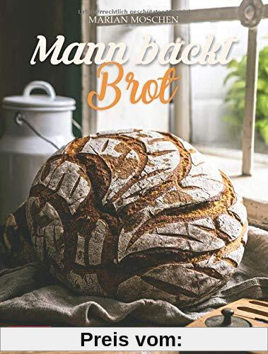 Mann backt Brot