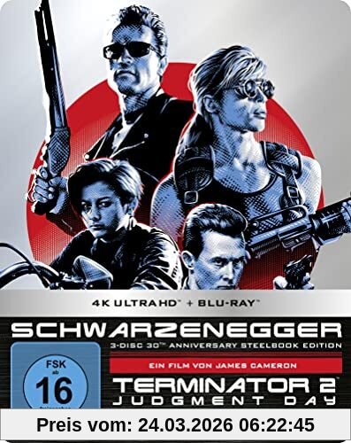 Terminator 2 / 30th Anniversary Steelbook Edition (4K Ultra HD) (+ Blu-ray 2D) (+ Blu-ray 3D)