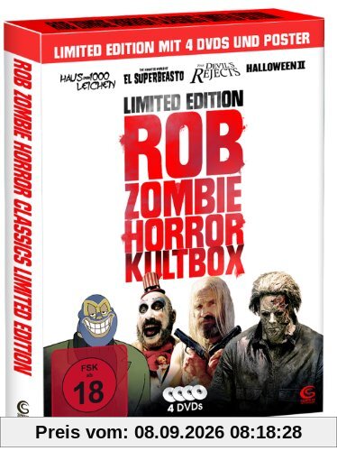 Rob Zombie Horror Kultbox (Limited Edition mit 4 Kult-Horror-Hits auf DVD, Sammelschuber und Poster)