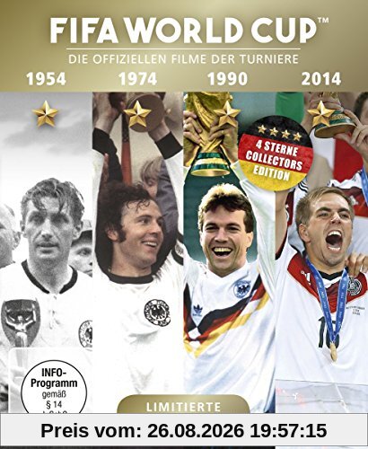 FIFA WORLD CUP 54 * 74 * 90 * 14 - Die offiziellen Filme der Turniere + Bonusfilm Match 64 (Highlights des WM-Finales 2014) [Blu-ray]