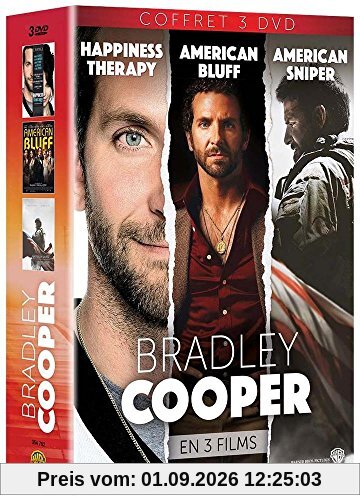 Bradley Cooper en 3 films : Happiness Therapy + American Bluff + American Sniper [Édition Limitée]