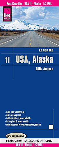 Peter Rump, Reise Know-How Verlag Reise Know-How Landkarte Usa 11, Alaska (1, 2.000.000), World Mapping Project