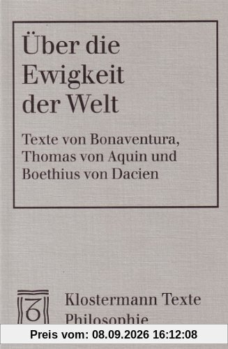Über die Ewigkeit der Welt. Texte lateinisch-deutsch