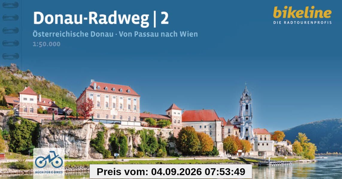 Donauradweg / Donau-Radweg 2: Teil 2: Österreichische Donau. Von Passau nach Wien, 325 km, 1:50.000, GPS-Tracks Download, LiveUpdate
