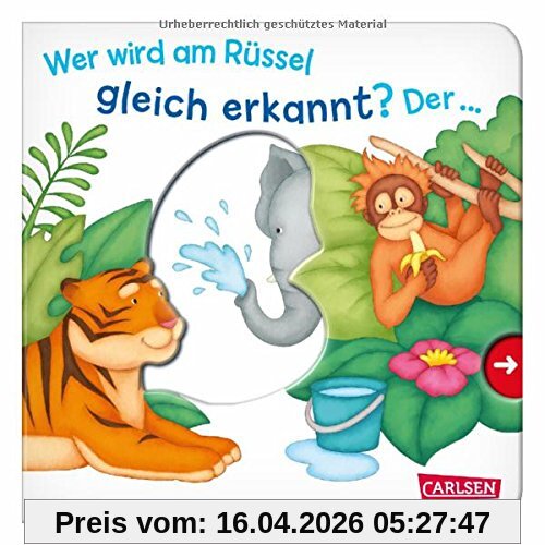 Wer wird am Rüssel gleich erkannt? Der ... Elefant!: Mein erster Reime-Bilder-Spaß mit Schieber: Zootiere