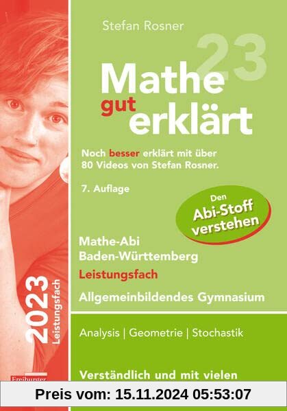 Mathe gut erklärt 2023 Leistungsfach Baden-Württemberg Gymnasium