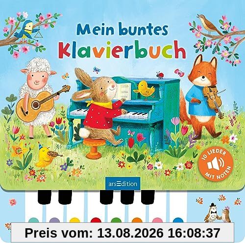 Mein buntes Klavierbuch: Lieblingslieder zum Selberspielen, interaktives Sound-Buch für Kinder ab 3 Jahren