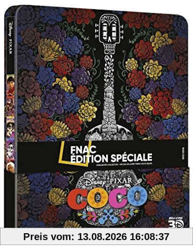 Coco Steelbook Edition Spéciale Fnac Blu-ray 3D + 2D + Bonus + Livret