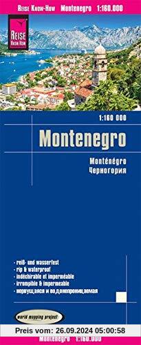 Reise Know-How Landkarte Montenegro (1:160.000): reiß- und wasserfest (world mapping project)