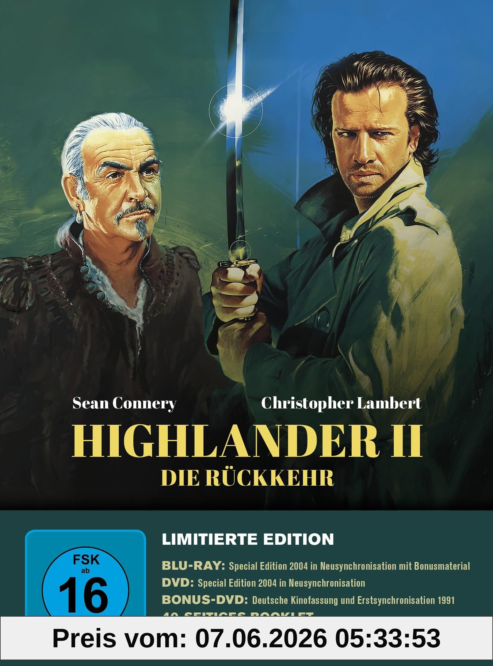 Highlander 2 - Die Rückkehr - Mediabook - Limited Edition (Blu-ray+DVD)