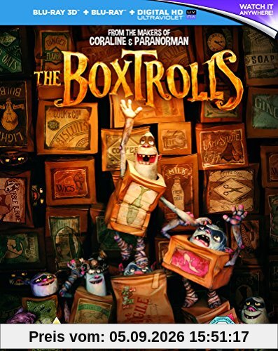 The Boxtrolls (Blu-ray 3D + Blu-ray + UV Copy)