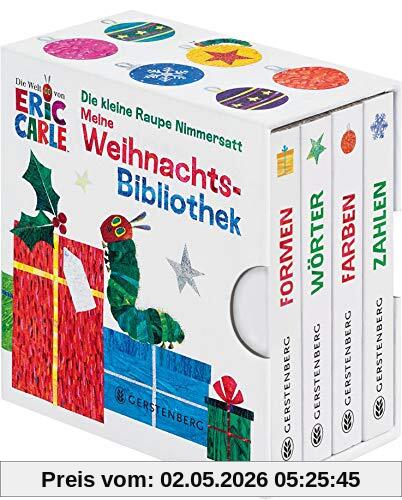Die kleine Raupe Nimmersatt - Meine Weihnachsbibliothek: Farben - Formen - Wörter - Zahlen