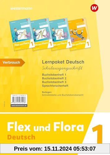 Flex und Flora - Ausgabe 2021: Lernpaket Deutsch 1 (Schulausgangsschrift) Verbrauchsmaterial