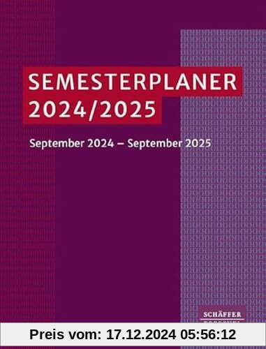 Semesterplaner 2024/ 2025: September 2024 - September 2025