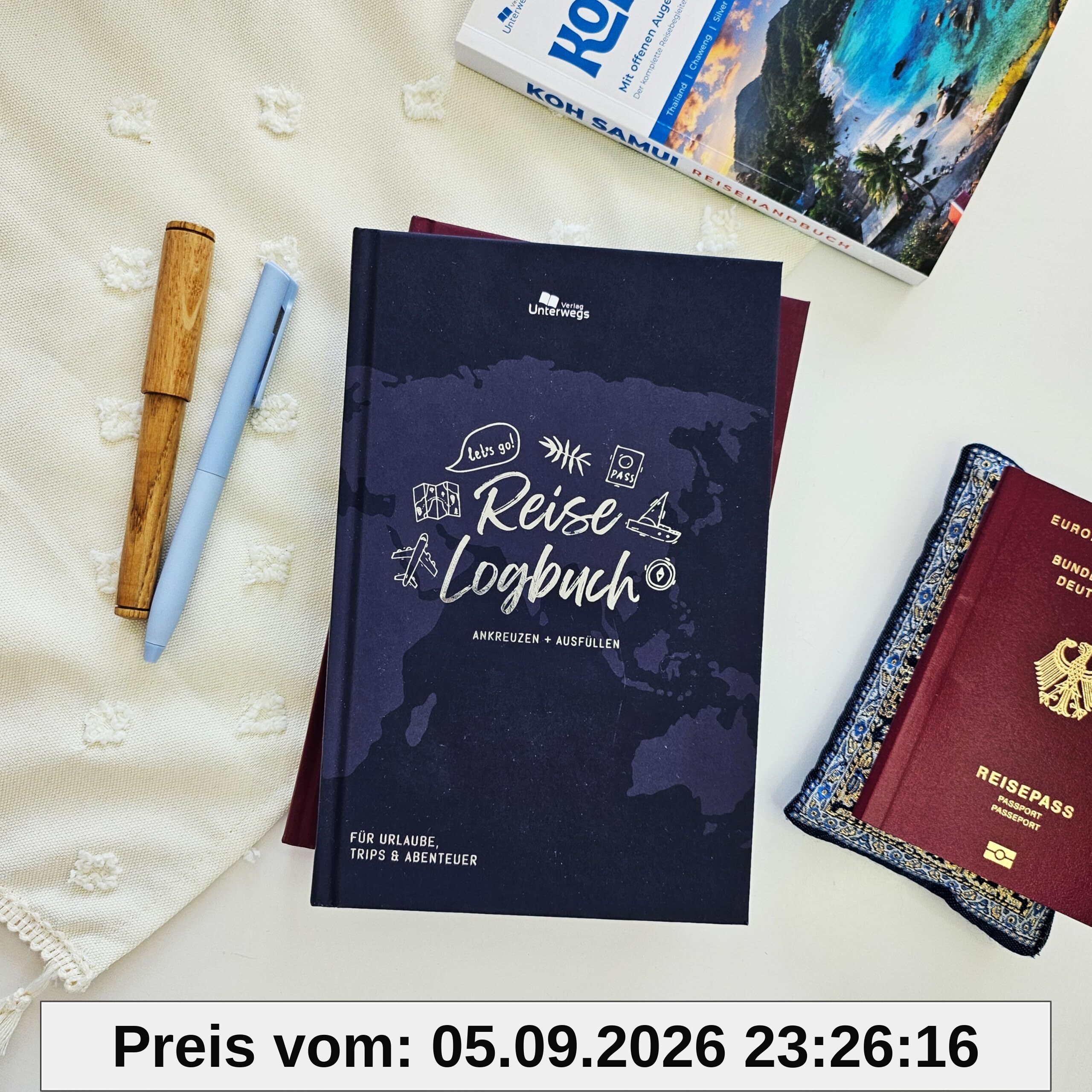 Unterwegs Reise-Logbuch: Dein Reisejournal zum Ausfüllen und Ankreuzen (Unterwegs Logbücher)