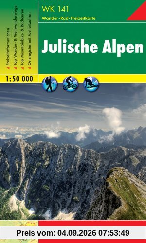 Freytag Berndt Wanderkarten, WK 141, Julische Alpen - Maßstab 1:50 000: Wander-, Rad- und Freizeitkarte