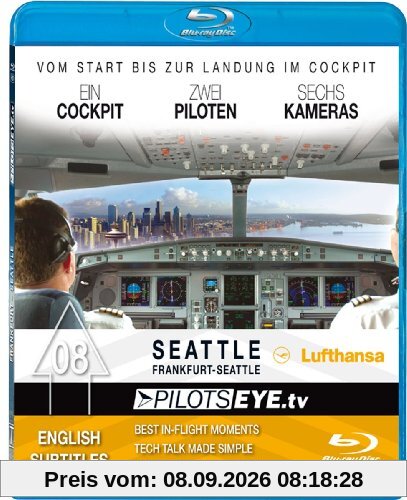 PilotsEYE.tv | Frankfurt - SEATTLE |:| Blu-ray Disc® |:| Cockpitflight Lufthansa | A330-200 | Bonus: Werftbesuch BOEING 747-800 & Museum of Flight [Blu-ray]