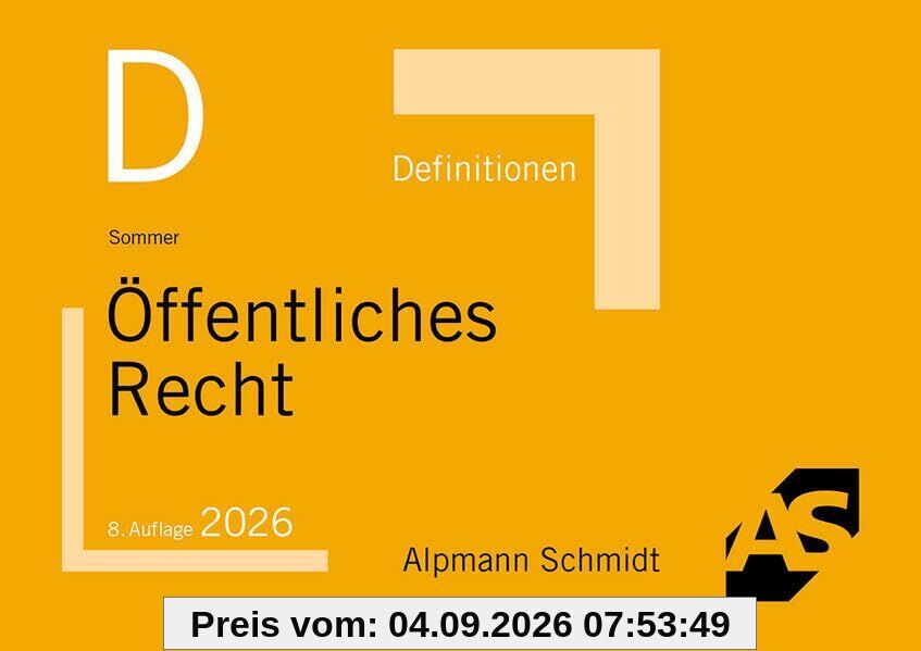 Definitionen Öffentliches Recht