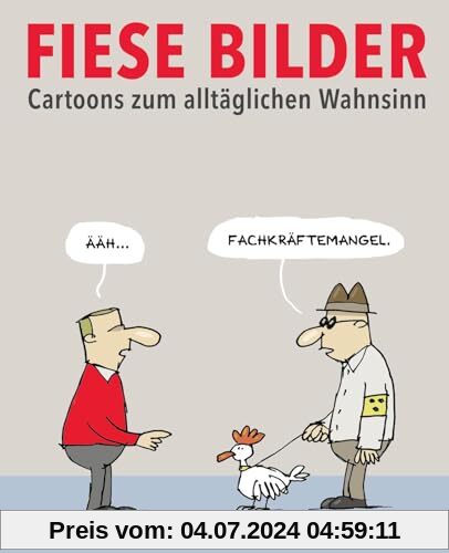 Fiese Bilder - Buchausgabe 2024: Cartoons zum alltäglichen Wahnsinn | Schwarzer Humor in Karikatur und Cartoon