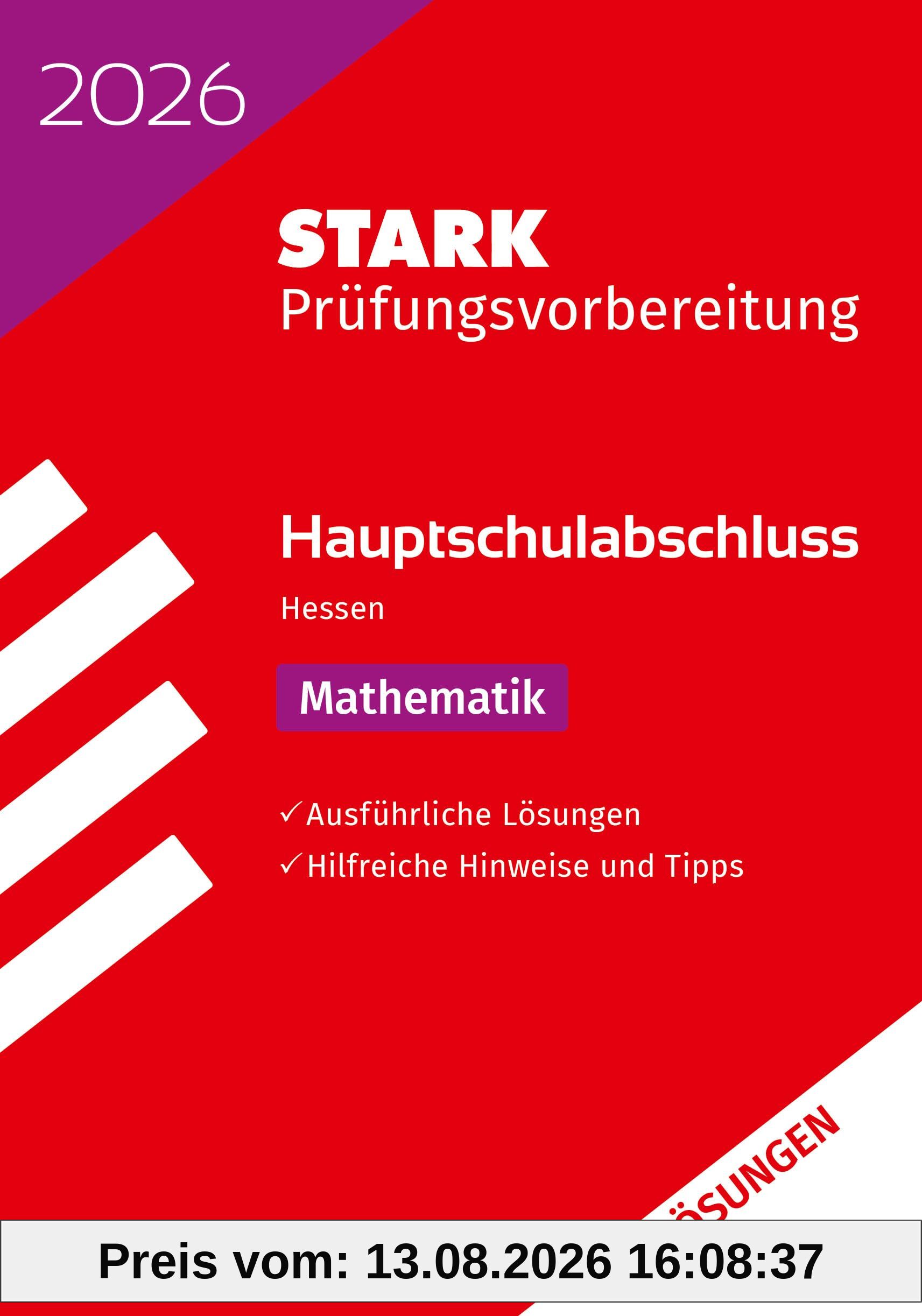 STARK Lösungen zu Mathematik - Hauptschulabschluss 2026 Hessen - Prüfungsvorbereitung (Abschlussprüfungen)