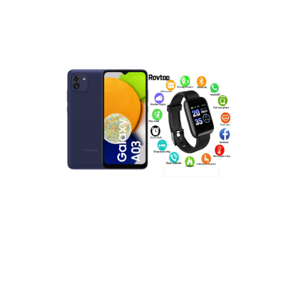 Celular Samsung Galaxy A03 De 4gb Con 64gb Azul Con Smartwatch Samsung Samsung A03 Con Smartwatch