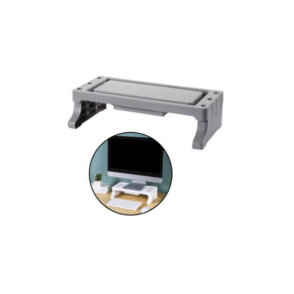 Soporte para monitor ajustable extraíble estante soporte para soporte de escritorio Mainframe Storage Rack Carro porta PC Portacase con freno 