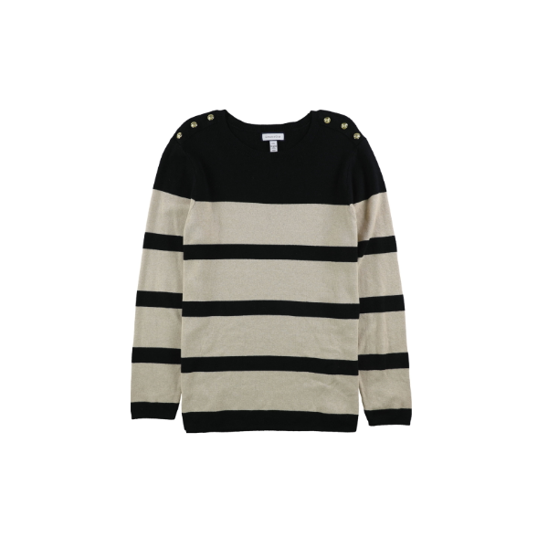 Charter Club Suéter Con Botones En Los Hombros Para Mujer Negro Xx-large Charter Club Pull-over