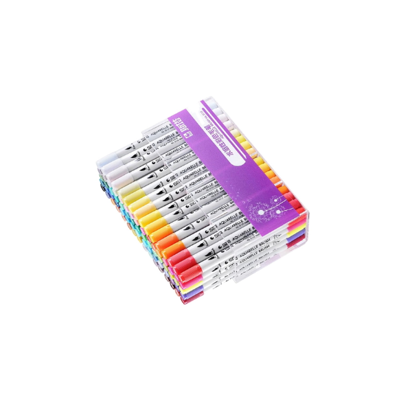 Set 80 colores plumones doble punta, libreta de REGALO con gama de arcoíris  marcadores rotuladores de