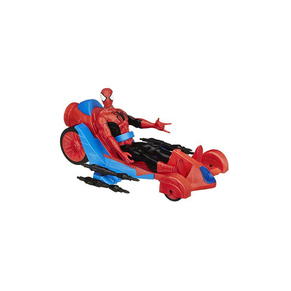 Marvel Ultimate Spider-man Titan Hero Series Figura De Spider-man Con Vehículo Turbo Racer Spiderman 630509281367