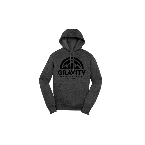 Suéter Con Capucha Para Hombre Gravity Outdoor Co. - Grafite Heather - Logotipo Negro - Xl Gravity Outdoor Co. Sudadera