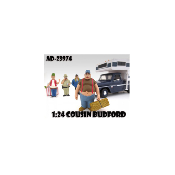 Cousin Budford \ Trailer Park \ Figura Para Coches En Miniatura A Escala 1:24 De American Diorama  American Diorama 23974