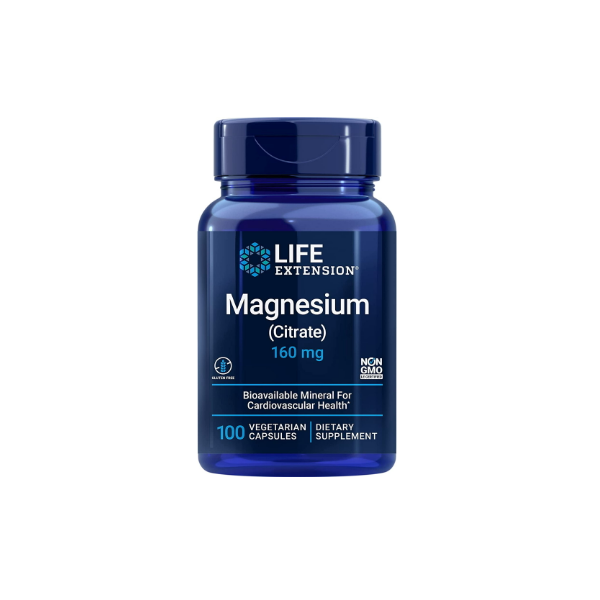 Suplemento Citrato De Magnesio 160mg Función Normal De Músculos Y Nervios 100 Cápsulas Vegetarianas Life Extension Les-535390