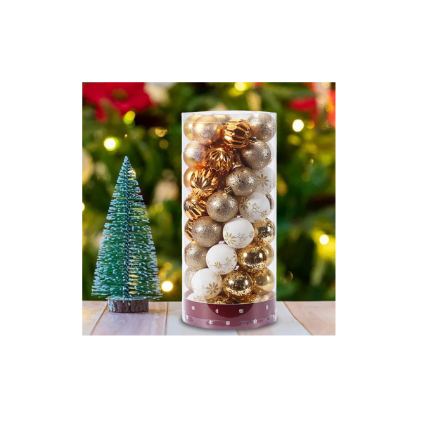 bolas de árbol de navidad Adornos de Navidad para el árbol de Inicio Boda Cumpleaños Decoración 99 piezas 3 cm Bolas de Navidad Plástico con reutilizable de lazo colgante Kwulee Bolas de Navidad 