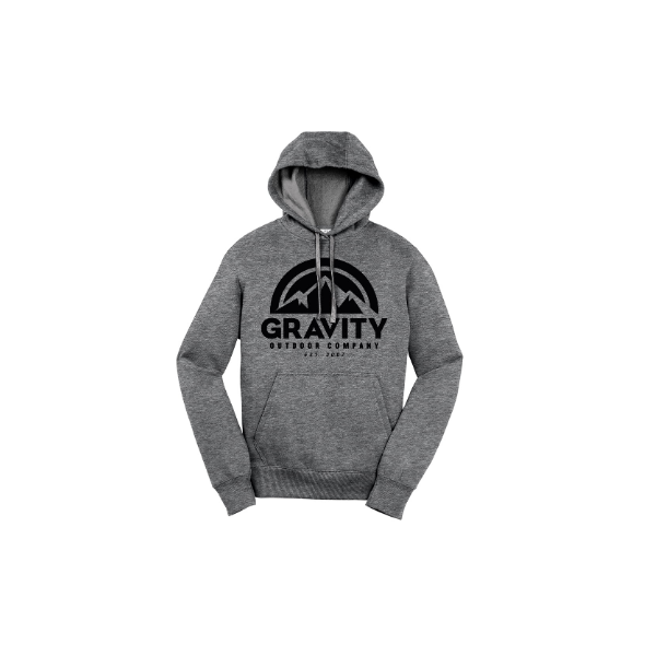 Suéter Con Capucha Para Hombre Gravity Outdoor Co. - Vintage Heather - Logo Negro - Xl Gravity Outdoor Co. Sudadera