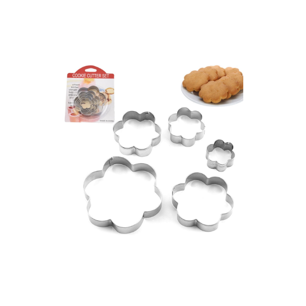 dulces panqueques troqueles de moldeo para hornear BESTONZON 5 piezas de acero inoxidable plata herramientas para hornear en casa triángulo cortadores de galletas 