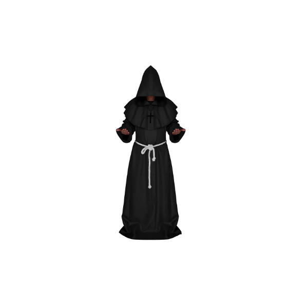 fraile túnica de monje medieval de edición limitada con capucha ropa de mago HALLOWEEN Disfraz de ermitaño infantil Ropa Ropa para niña Disfraces vagabundo 