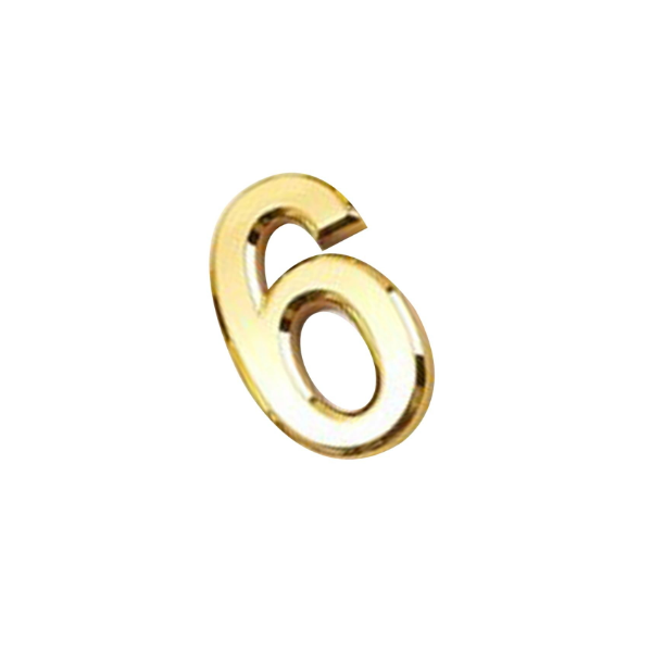 Números De Casa Dorados Número De Dígitos De Numeral De Puerta Número 6 Sunnimix Número De Pista
