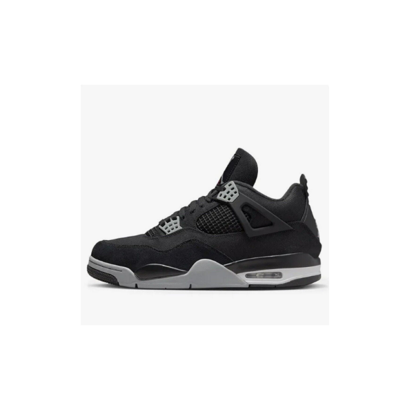 Tenis Air Jordan 4 Black Canvas Calzado Hombre