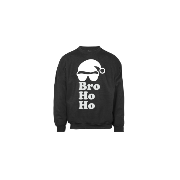 Hombre Bro Ho Ho Ugly Christmas Ugly Sudadera - Negro - 3 Veces Grande Gravity Threads Suéter