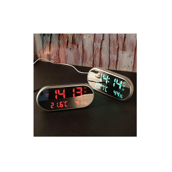 Reloj Despertador Termómetro Higrómetro - Rango De Medición Mperatura -20 ℃ -50 ℃ Rango De Medición Perfecl Reloj Despertador Led Calendario
