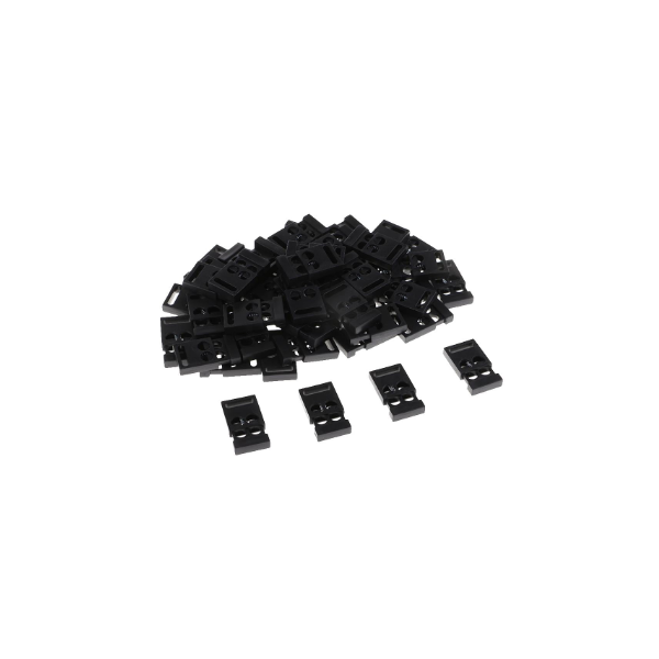 50 Unidades Botón De Doble Agujeros Plástico Conmutadores De Con Cordón De Cierre De Candados Extrem Blesiy Hebilla De Resorte Negro