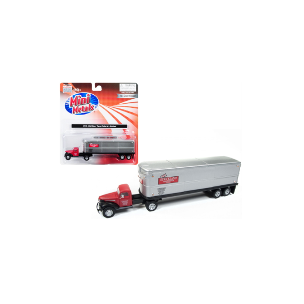1941-1946 Chevrolet Tractor Trailer Truck \ Strickland \ Red And Silver 1/87 (ho) Modelo A Escala De Classic Metal Works 31176