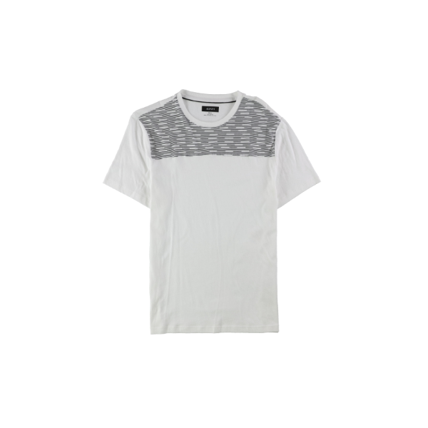 Alfani - Camiseta Básica Bloqueada Para Hombre Color Blanco Extragrande Alfani Camiseta Básica
