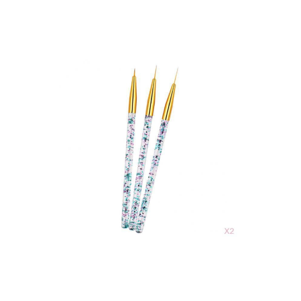 6 Pinceles Para Detalles De Diseño De Uñas Juego De Pinceles Premium Para Uñas De Uñas Acrílicas, Zulema Nail Art Drawing Brush Pen